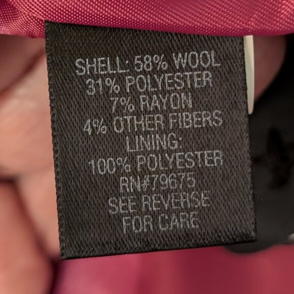 croft & barrow Black Double-Breasted Peacoat Size 2X NWT - Picture 10 of 13